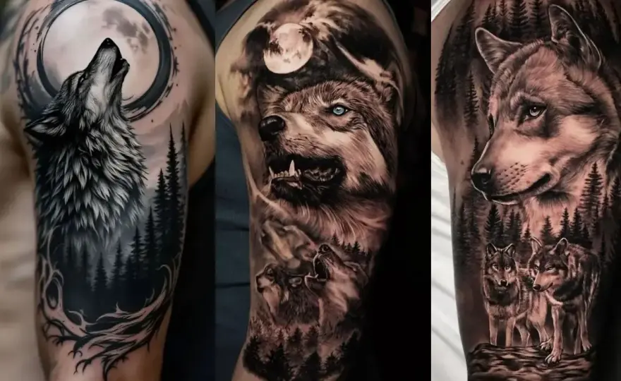 Tatuaż wilczyca z młodymi - Znaczenie, style, miejsca